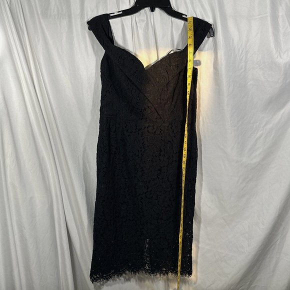 NWT $129 Bardot [ 8 US ]‎ Bella Lace Off the Shoulder Dress in Black #Q396 - Picture 5 of 12